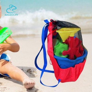 Túi lưới đi biển Amuzocity Túi đựng cát đi biển, Dụng cụ sắp xếp đồ chơi di động, Túi đựng khăn tắm Phụ kiện bơi lội