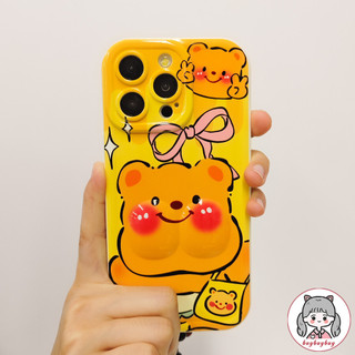 Ốp Điện Thoại Ins Hoạt Hình Winnie The Pooh Cho IPhone 11 15 14 13 12 Pro Max X XR 8 7 Plus Ốp Lưng TPU Mềm Chống Rơi Bao Gồm Tất Cả
