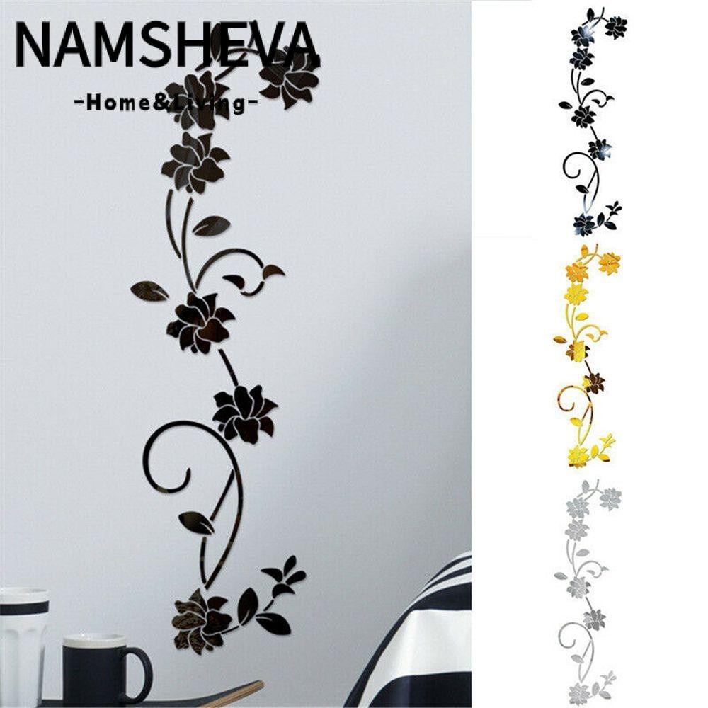 NAMSHEVA Gương Dán Tường Acrylic 3D