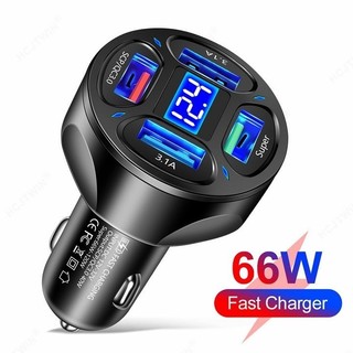 🔥🔥Tẩu Sạc Nhanh 66W QC3.1 4 Cổng USB 12V 24V Cho Ô Tô