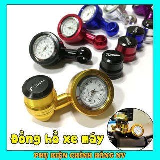 Đồng Hồ Chân Gương Xe Máy Đồng Hồ Kiểng Gắn Chân Kính Xe Máy Thời Trang + Tặng Kèm Ốc Chụp Chân Gương 