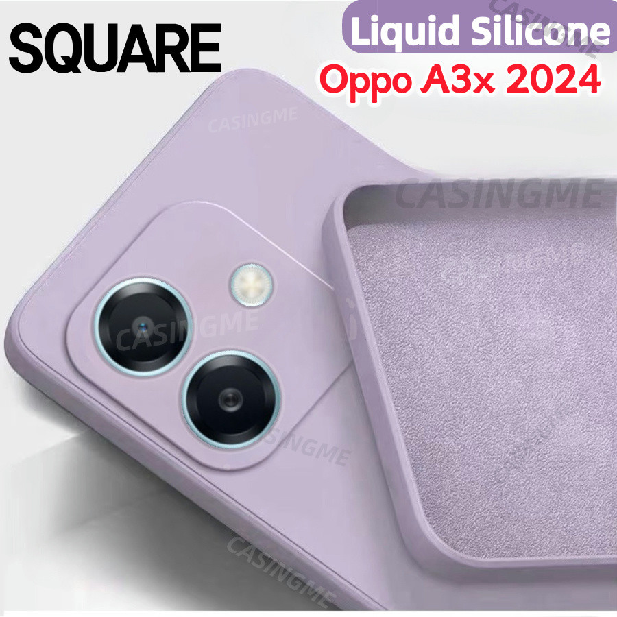 Oppo A3x 2024 5G Vuông Liquid Cover Cho Oppo A3x 5G OppoA3x A3 A 3 x xA3 Pro 4G 5G 2024 Pocophone Ốp