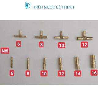 Nối thau chữ T đuôi chuột ống nhựa mềm PU chia 3 hướng - Đồng thau