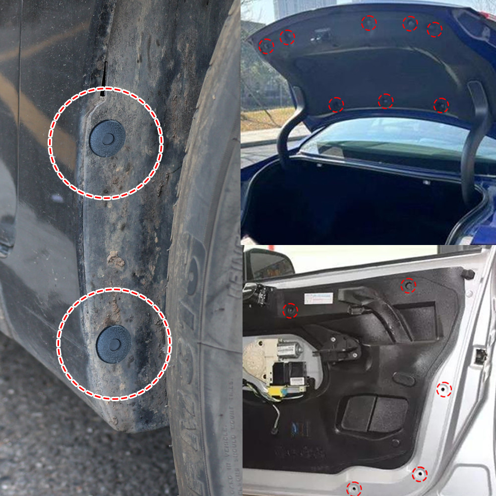FENDER Kẹp đinh tán chắn bùn ô tô Đinh tán cho xe Moto - Nhựa, Thiết thực, Đa năng - Kẹp chốt đẩy lỗ