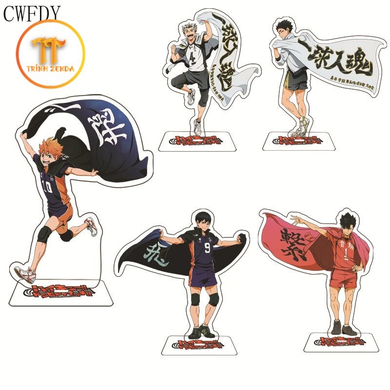 Mô hình Standee New Haikyuu Figure Acrylic Stand Model Toys Hinata Shoyo Kageyama Tsukishima  - zend