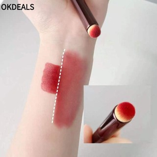 OKDEALS chải môi đầu tròn OKDEALS, Bàn chải nhuộm môi sợi tím Halo, Bàn chải trang điểm Son môi Bàn chải che khuyết điểm đầu tròn đa chức năng