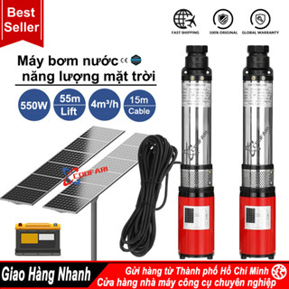 Máy bơm nước năng lượng mặt trời 12V/24V bơm chìm giếng sâu cho hộ gia đình và tưới tiêu nông nghiệp