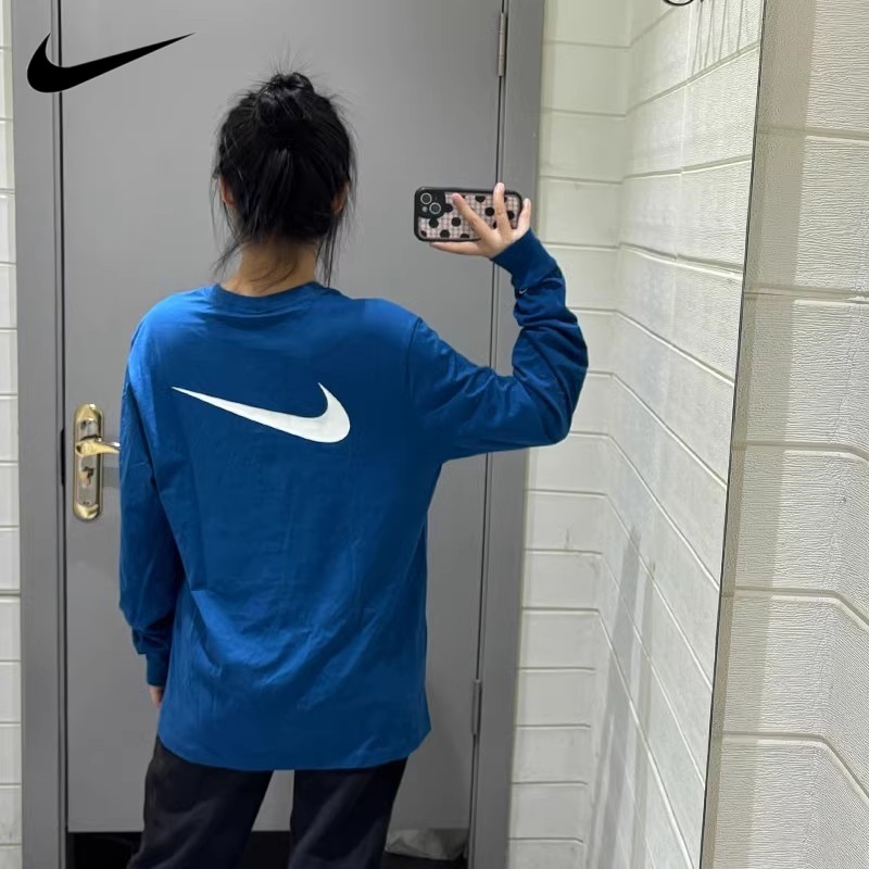 Áo thun dài tay cổ tròn thoải mái ngoài trời dành cho nam Nike chính hãng 100% HQ1569-133