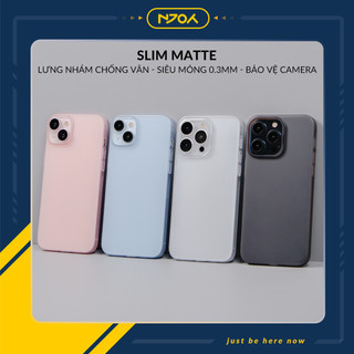 Ốp Lưng Nhám Siêu Mỏng Màu Pastel Bảo Vệ Camera Cho Điện Thoại iPhone 16 Pro Max 15 14 13 12 11