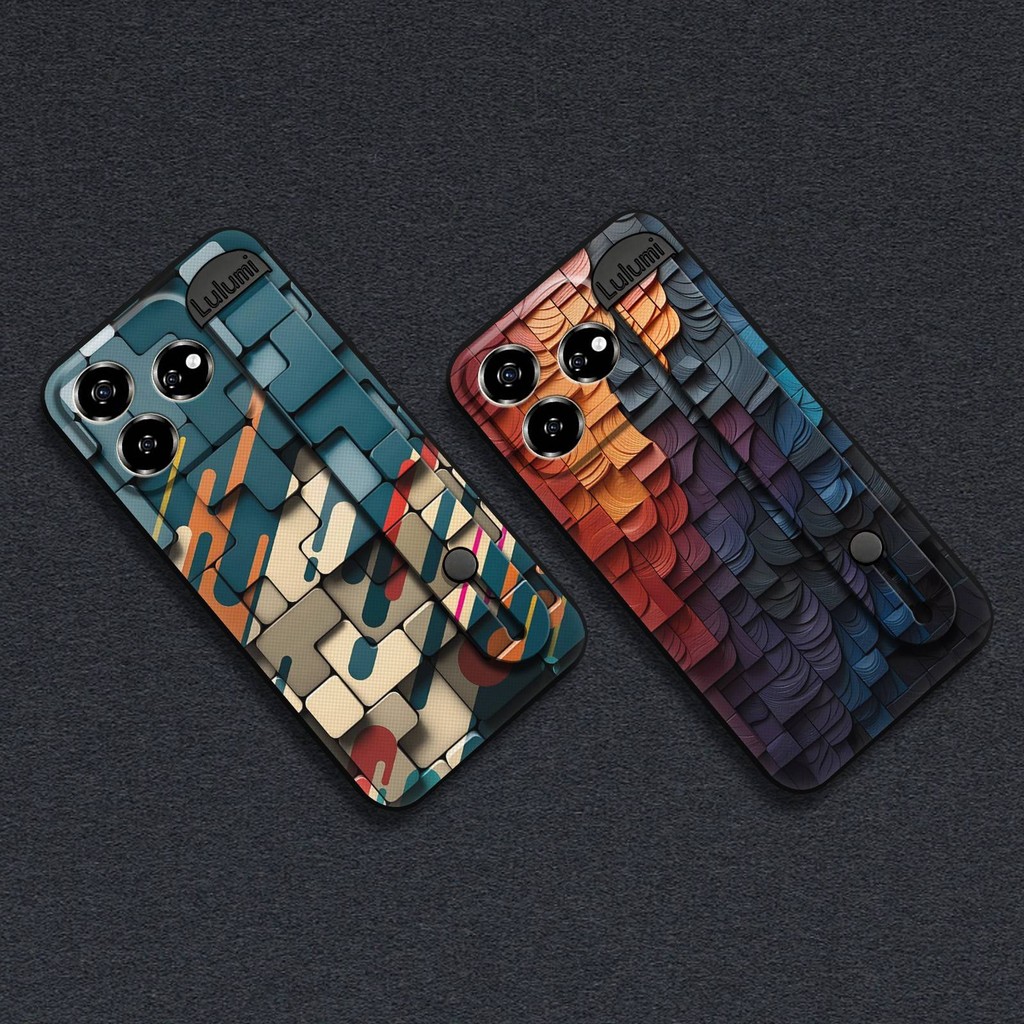 Plain color Fashion Design Phone Case For ZTE Blade V60 4G/Axon60 4G Phone Holder Wrist Strap Silicone Dirt-resistant