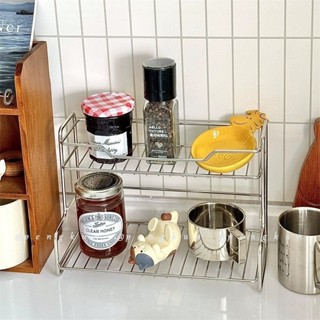 Kệ để bàn bằng thép không gỉ đơn giản Nhà vệ sinh Phòng tắm Giá đựng mỹ phẩm đôi