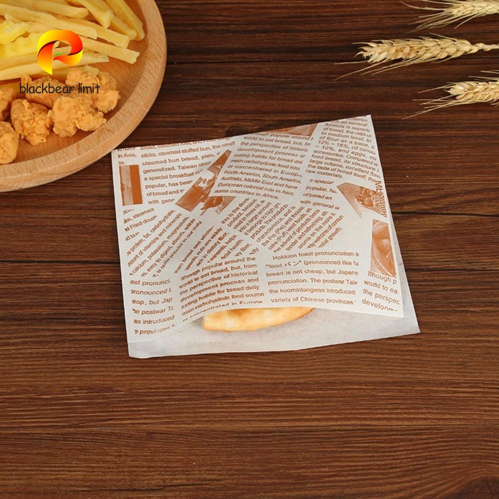 Vortex 100 Cái Gói Bánh Sandwich, Giấy Kraft Mở Hình Tam Giác Vuông Chống Dầu, Túi Đóng Gói Hạt Doughnut In Chống Thấm Nước 15x15cm Túi Hamburger Dùng Một Lần Đảng
