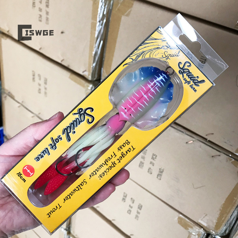 [Ciswge] Mồi mực biển sâu Mồi giả 60G Bionic Octopus Iron Hook Đường câu cá biển Châu Á Mồi mềm phát