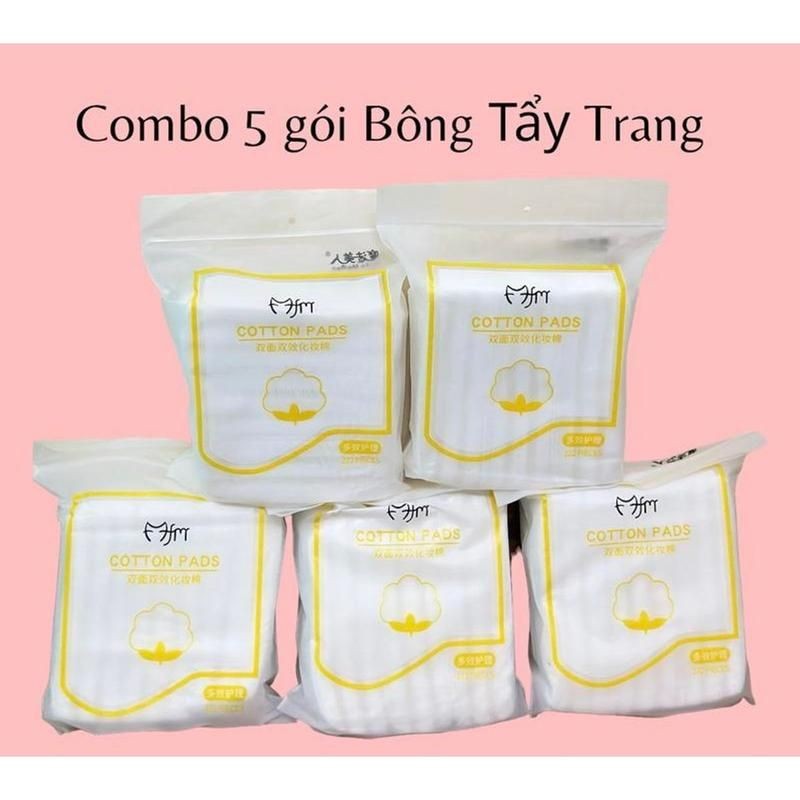 Combo 5 Gói Bông Tẩy Trang Cotton Pads 3 Lớp Mền Mịn, 1 Gói 222 Miếng Siêu Dai. Hàng chính hãnġ