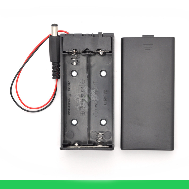 ENGLAB★ Chủ pin 2S 18650, Vỏ DC có nắp đậy, Vỏ 18650