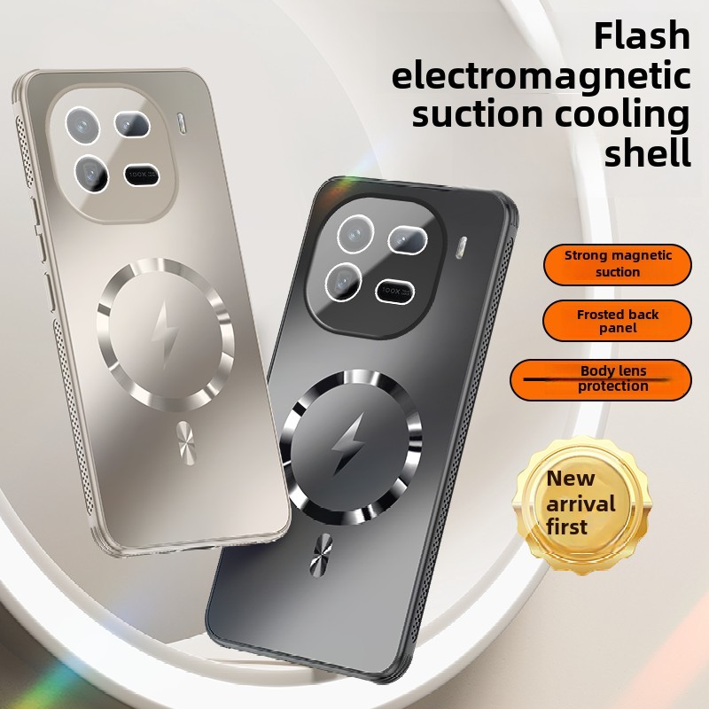 Ốp Lưng YYN Cho Vivo IQoo 12 Pro 5G IQoo12 Vỏ Có màng Ống Kính Tản Nhiệt Đèn flash Hút Điện Từ Ốp Lư