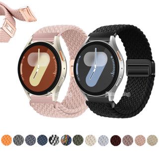 Dây đeo khóa từ tính dệt Dây đeo cổ tay Nylon cho Samsung Galaxy Watch 7 6 5 4 44mm 42mm FE Active 2 40mm 44mm Watch6 Watch4 Classic Gear Sport
