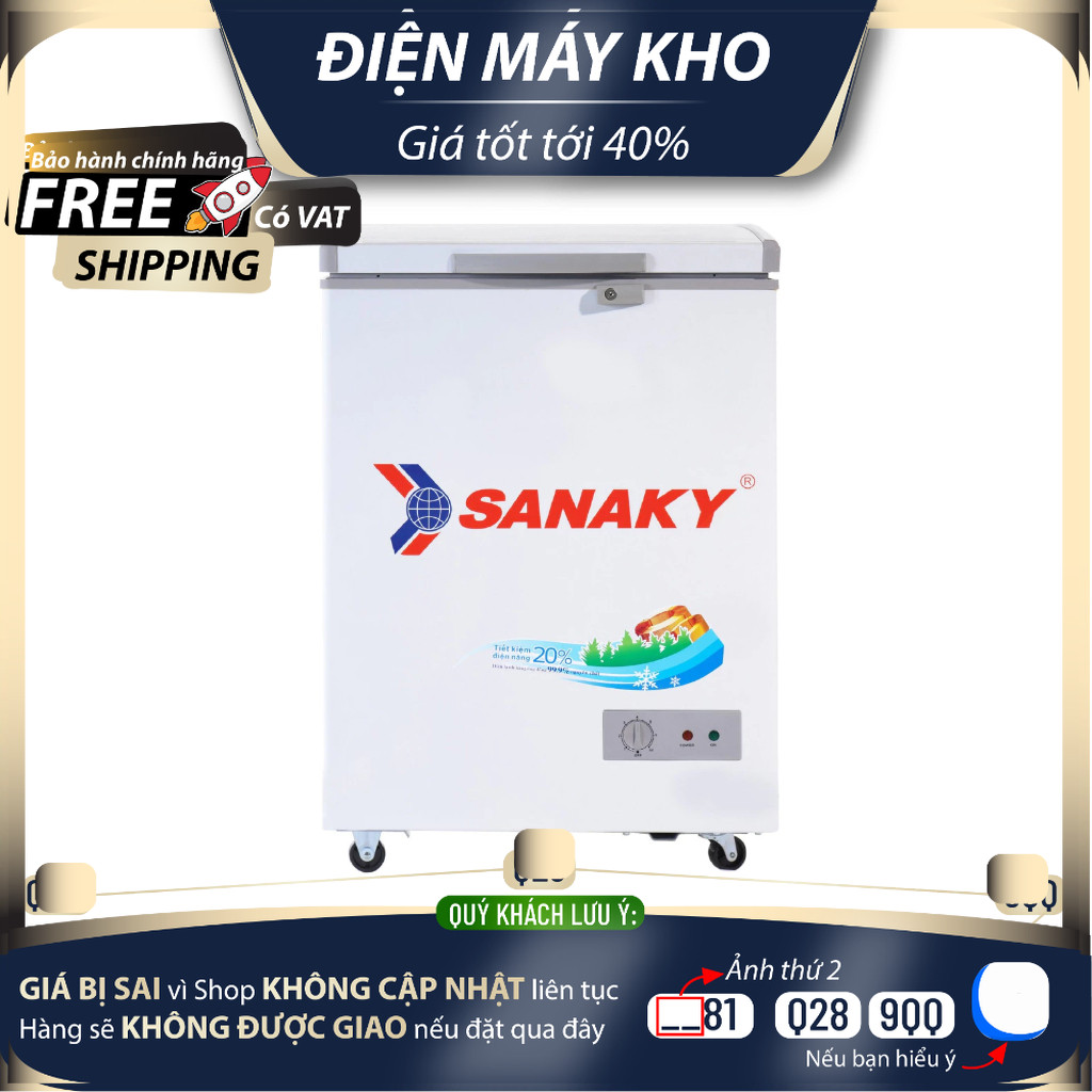 VH-1599HY - Tủ Đông Sanaky 100 Lít Sanaky VH-1599HY