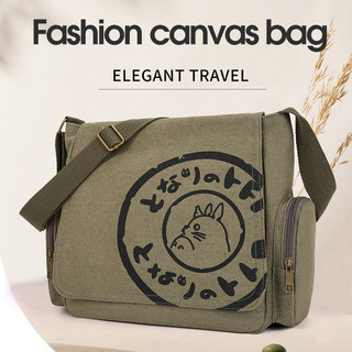  Túi vải Canvas cổ điển dành cho nữ Ví đeo vai dung tích lớn có in hình hoạt hình Retro Tote 