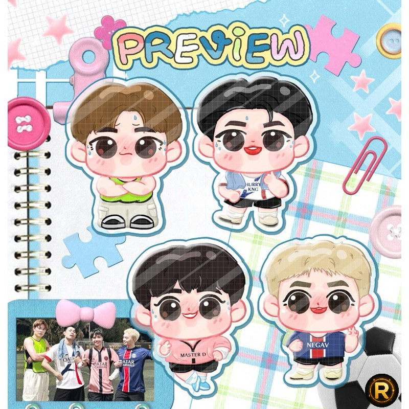 STANDEE ver bóng đá size 2cm, 5cm Negav, Quang Hùng, Hurrykng, Dương Domic- RIN HUDA