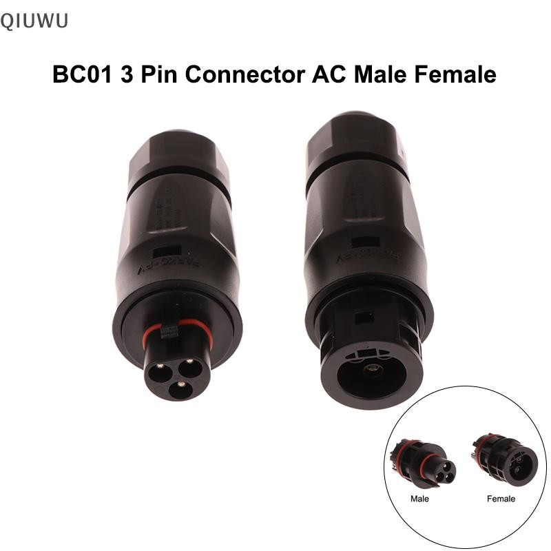 QIUWU Solar AC Connector BC01 Nữ Nam Bộ Chuyển Đổi 3Pin Cắm Cho Hoymiles Deye APsystems PV On Grid T
