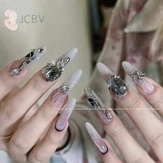 [JCBV] Miếng Dán Trang Trí Móng Tay Hình Nhện Trắng Đen