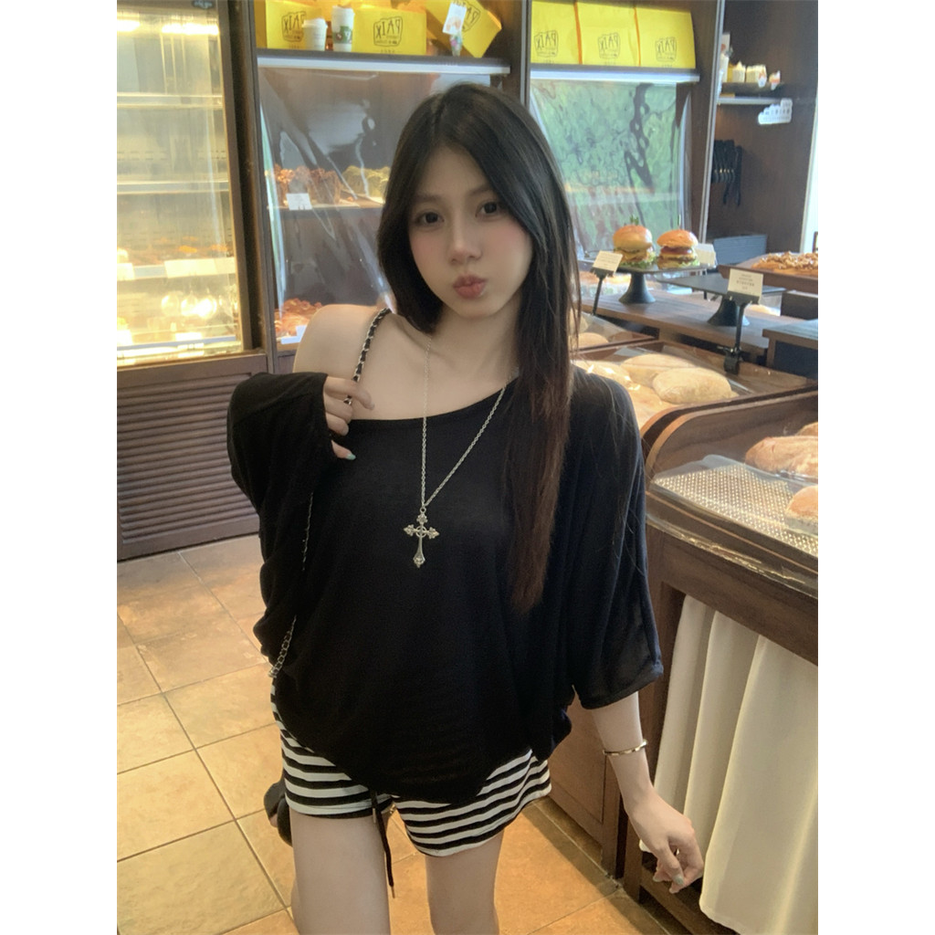 Kii Wii Áo thun thường ngày đeo vai xiên dành cho nữ mùa hè 250724 | BigBuy360 - bigbuy360.vn
