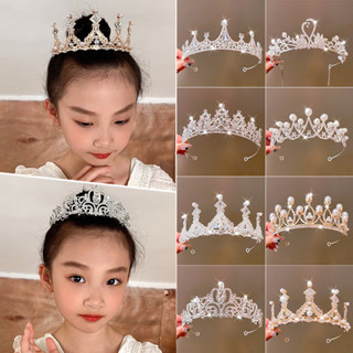 Băng đô vương miện công chúa cho bé gái – Phụ kiện tóc pha lê cho trẻ em, Tiara sinh nhật cho trẻ mới biết đi