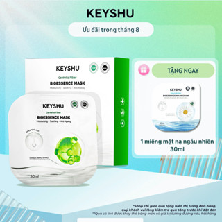 1 Hộp Mặt Nạ Sợi Xơ Rau Má Centella Fiber KEYSHU Dưỡng Ẩm, Hỗ Trợ Ngăn Ngừa Lão Hóa 10 Miếng 30ML