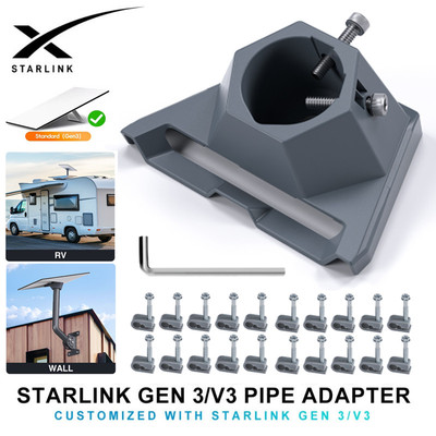 Cho Starlink Gen 3 Ống Adapter Gắn Hạng Nặng Mái Cực Gắn Bộ Kết Nối Cho Starlink V3 Món Ăn Lắp Đặt