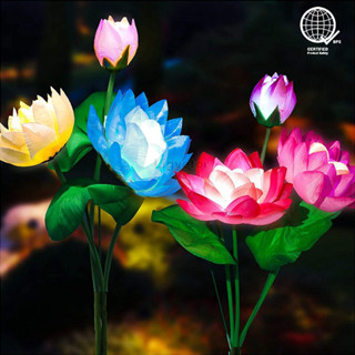 Đèn hoa sen năng lượng mặt trời Chiếu sáng trang trí năng lượng mặt trời chống nước ngoài trời để trang trí sân vườn, sân hiên, sân vườn