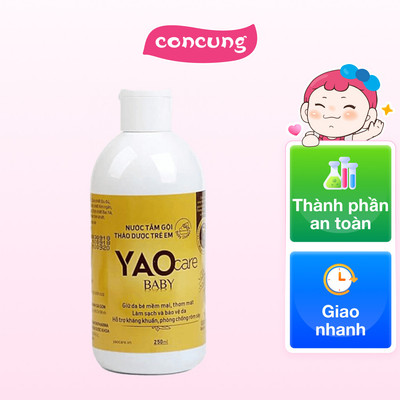 Tắm gội toàn thân thảo dược Yaocare baby cho bé từ 0 tháng 250ml