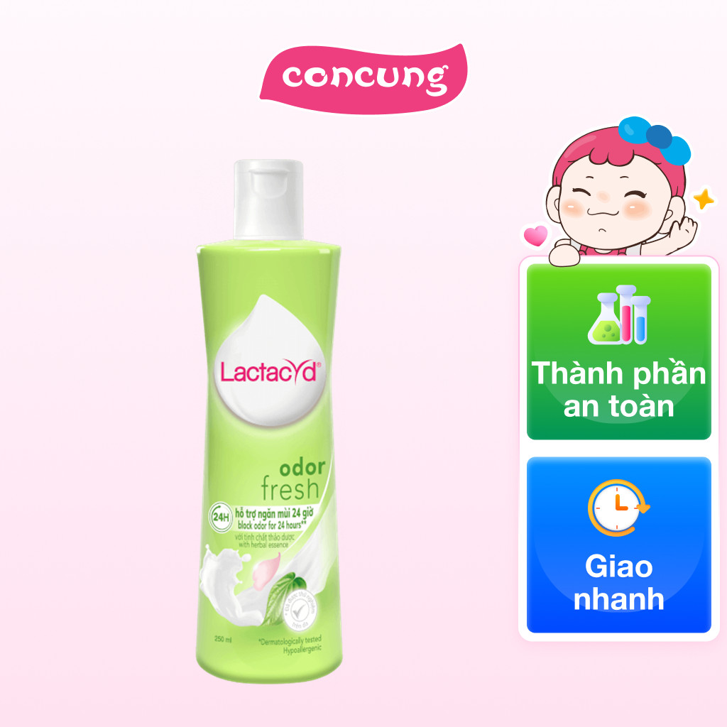 Dung dịch vệ sinh phụ nữ Lactacyd Odor Fresh ngăn mùi 250 ml