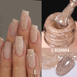  UR SUGAR 15ml Gel Champagne vàng móng tay lấp lánh màu đen phản quang Ba Lan Flash Effect Ngâm tắt UV Gel Nail Art Varnish 