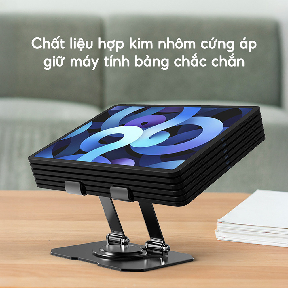 Giá đỡ laptop xoay 360 độ L08 tùy chỉnh độ cao,kệ kê MACBOOK - MÁY TÍNH BẢNG bằng kim loại gấp gọn tiện dùng | BigBuy360 - bigbuy360.vn