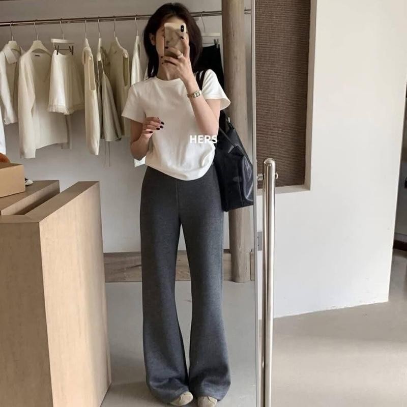 [ Q8 NEW ARRIVAL 2025 ] Quần Loe Basic Quốc Dân Bản Lưng Cao Hách Chân Dáng Hàn   95cm-105 cm | BigBuy360 - bigbuy360.vn