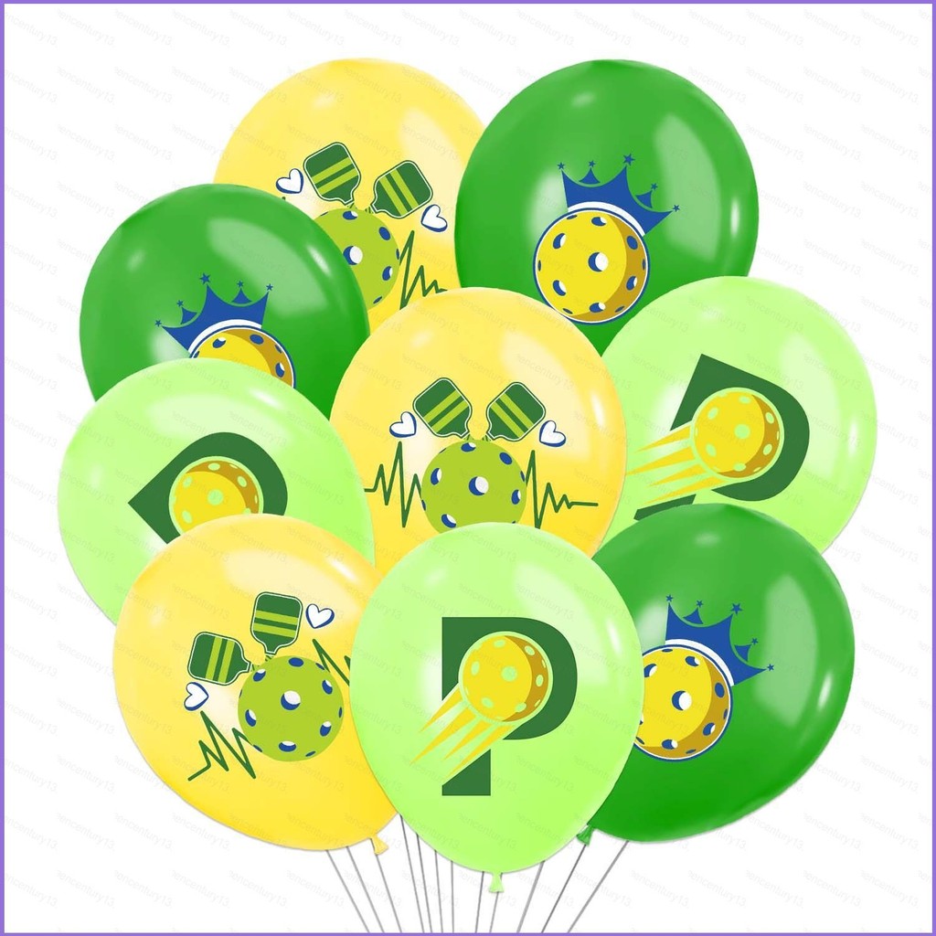 G13 15 Chiếc Pickleball Chủ Đề Bóng Bộ 12 Inch Bong Bóng Cao Su Xanh Vàng Trái Cây Xanh Sinh Nhật Tr