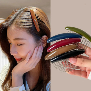 Lược Chải Tóc Đơn Giản Hàn Quốc Thời Trang Chống Trơn Trượt Traceless Chèn Lược Phụ Kiện Tóc Nữ