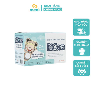 Gạc Vệ Sinh Răng Miệng BiCare Rơ lưỡi Cho Bé (Hộp 30 miếng)