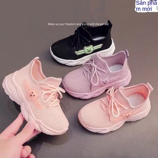 Giày thể thao trẻ em thoáng khí mùa hè lưới giày thoáng khí giày đi bộ đường dài ngoài trời bé trai lưới bé gái bố giày