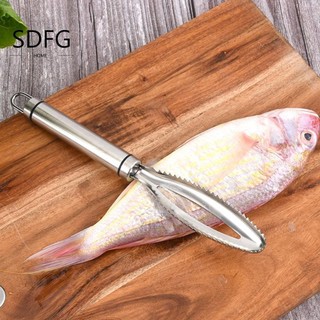 SDFG Cá Scaler Tay cầm chống trượt hiệu quả Dụng cụ làm sạch bằng thép không gỉ Dụng cụ gọt vỏ Bàn chải da cá