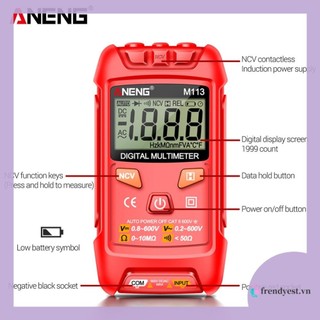 Máy đo vạn năng Mini kỹ thuật số Máy đo dòng điện áp AC / DC với NCV Auto Ranging