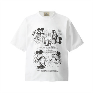 Thời TRANG Nam Nữ Cotton Thể Thao Mùa Hè Áo Thun Mickey In Hình Rời Áo Tay Ngắn Thường Ngày