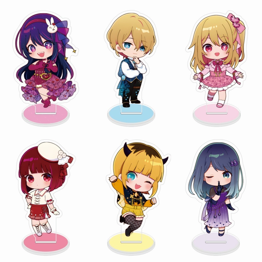 Móc Khoá, Standee Anime Figure Oshi No Ko Ai Aqua Ruby Arima Kana Akane Chibi Trang Trí Bàn Học, Làm