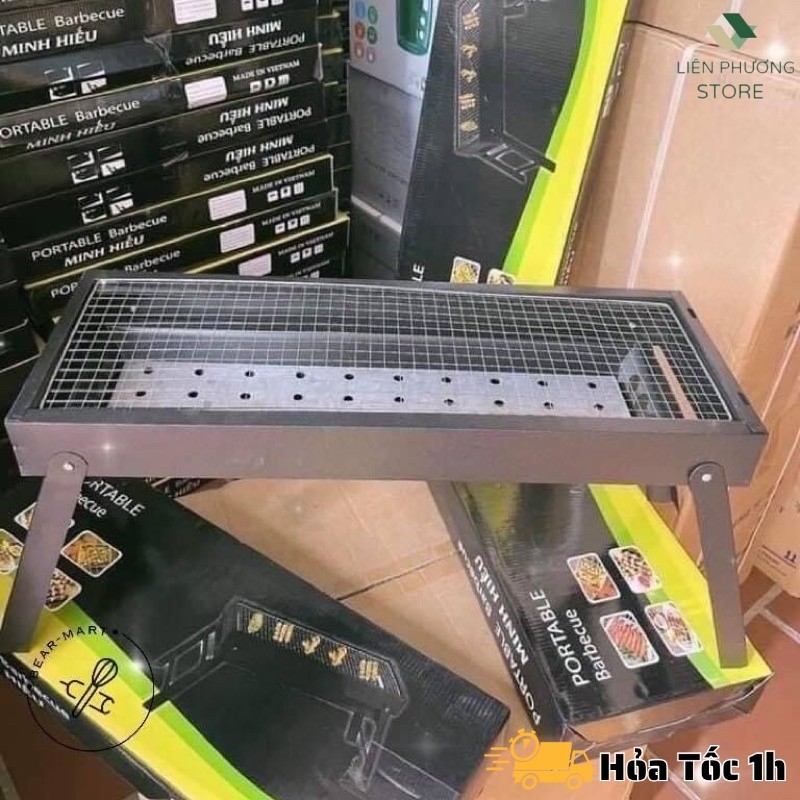 Bếp Nướng Than Hoa Loại Dài, Bếp Nướng BBQ Ngoài Trời Cao Cấp Nhỏ Gọn Tiện Lợi