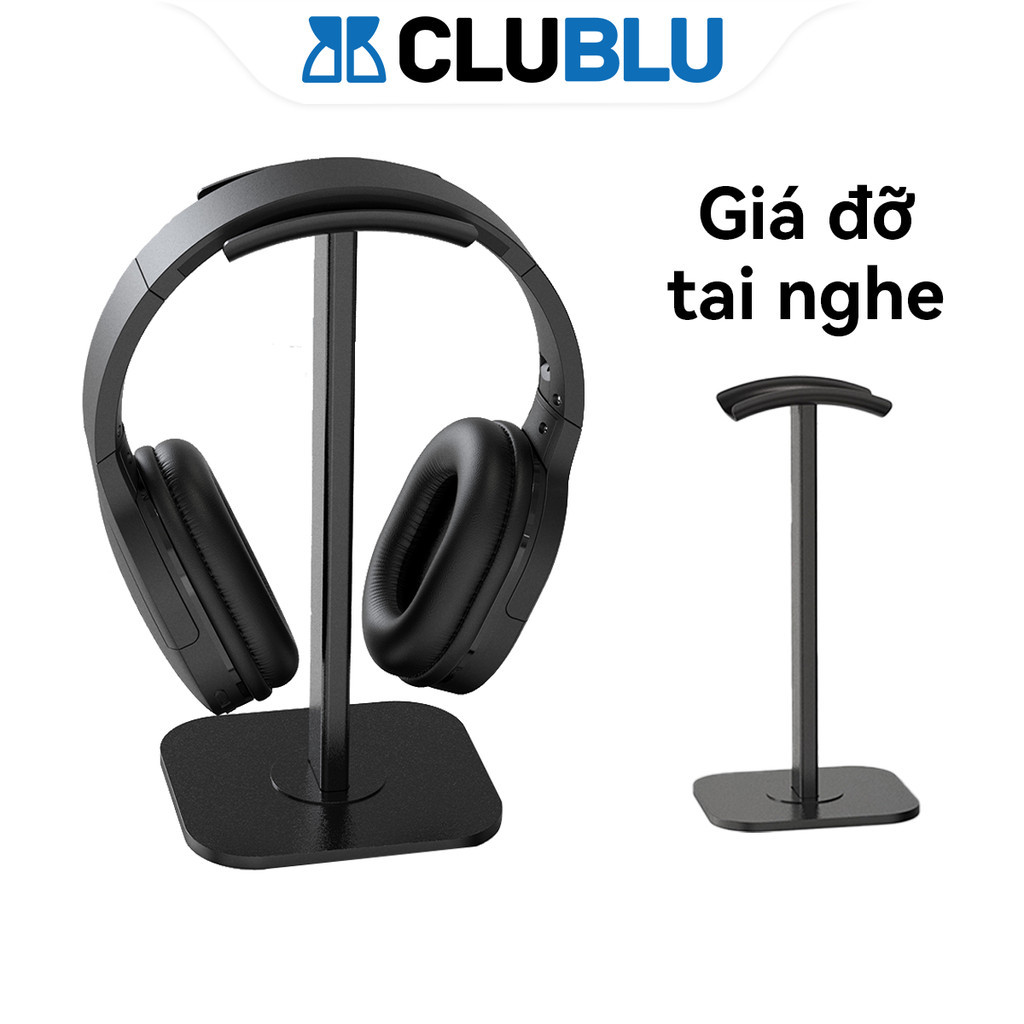 -CLUBLU- Giá Treo Tai Nghe Chụp Tai Kim Loại Giá Đỡ Headphone Chân Đế Chắc Chắn Chống Trơn Trượt