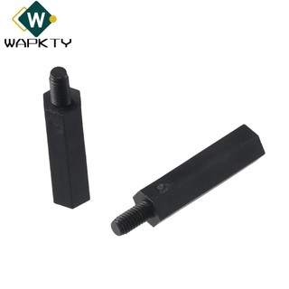 Wapkty 50 chiếc Nylon Hex Standoff Spacer Trụ cột, 26mm / 1 "Bên ngoài Hex Nam Nữ Chủ đề, Nhẹ M3 Nylon Đen Miếng Đệm Standoff