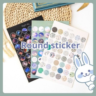 Sticker tròn có họa tiết trang trí