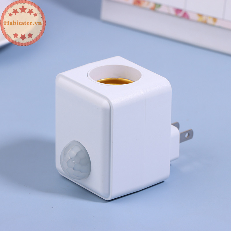 Tater AC110-240V Đèn LED treo tường Cảm biến hồng ngoại con người Giá đỡ đèn Độ trễ thông minh E27 Cổng vít Cảm biến Đầu đèn Bộ chuyển đổi VN