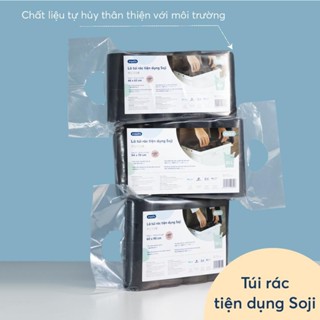 Lô túi rác tiện dụng Inochi (4 cuộn) - đen/màu (10L-35 túi/cuộn, 25L-28 túi/cuộn, 50L-19 túi/cuộn) có quai xách tiện lợi